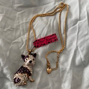 Betsy Johnson dog pendant on chain